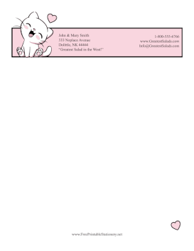 Cute Kitten stationery design