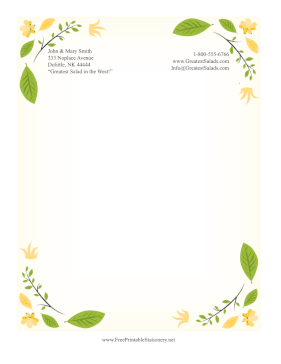 Leaf Corners stationery design