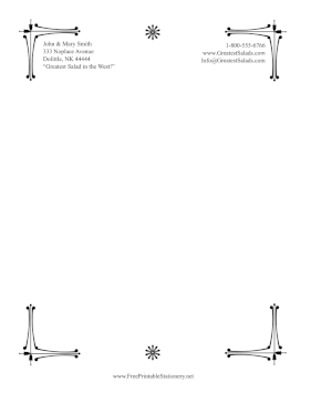 Sharp Angle Frame stationery design