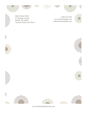 Striped Shapes stationery design